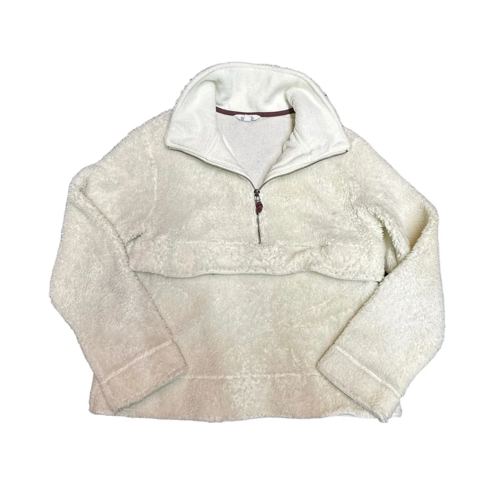 L.L. Bean Cream Sherpa Sweater for Cozy Comfort